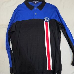 Polo by Ralph Lauren Men's Blue and Black Polo Shirt